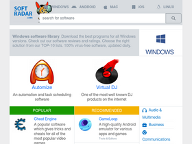 'softradar.com' screenshot