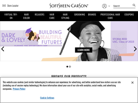 'softsheen-carson.com' screenshot