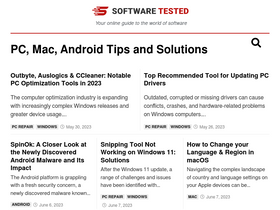 'softwaretested.com' screenshot
