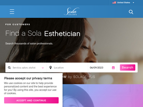 'solasalonstudios.com' screenshot