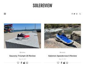 'solereview.com' screenshot