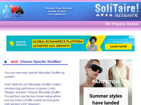 'solitairenetwork.com' screenshot