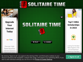 'solitairetime.com' screenshot
