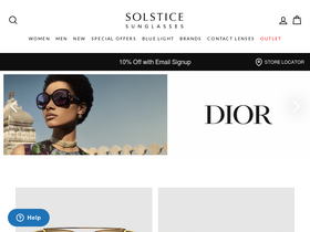 'solsticesunglasses.com' screenshot