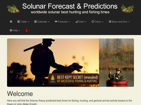 'solunarforecast.com' screenshot