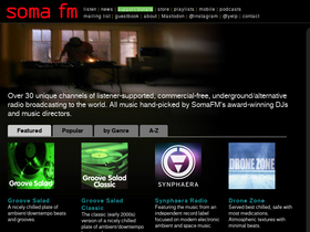 'somafm.com' screenshot