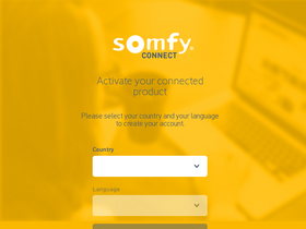 'somfy-connect.com' screenshot
