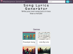 'song-lyrics-generator.org.uk' screenshot