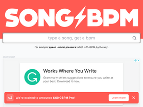 'songbpm.com' screenshot