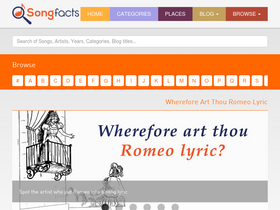 'songfacts.com' screenshot
