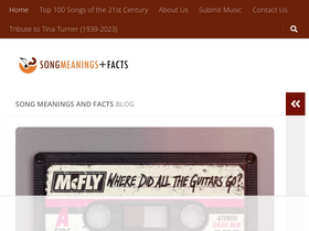 'songmeaningsandfacts.com' screenshot