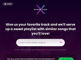 'songslikex.com' screenshot