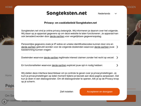 'songteksten.net' screenshot