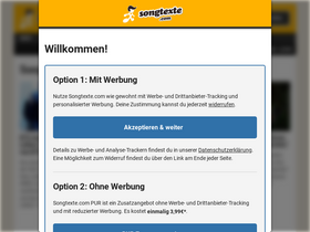 'songtexte.com' screenshot