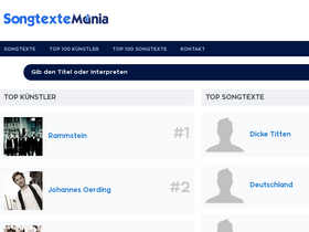 'songtextemania.com' screenshot