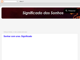 'sonhoesignificado.com' screenshot