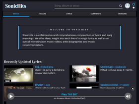 'sonichits.com' screenshot