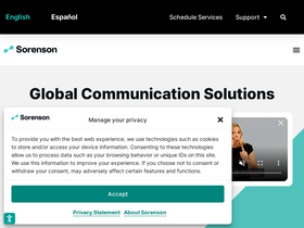 'sorenson.com' screenshot