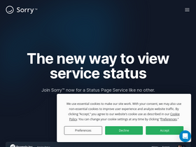 'sorryapp.com' screenshot