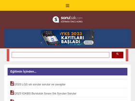 'sorubak.com' screenshot