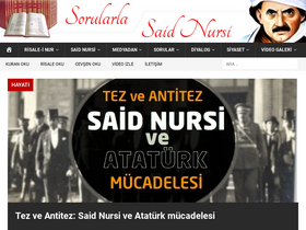 'sorularlasaidnursi.com' screenshot