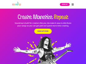 'soundrop.com' screenshot