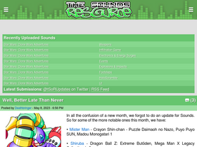 'sounds-resource.com' screenshot