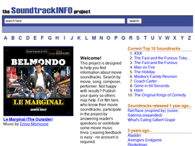 'soundtrackinfo.com' screenshot