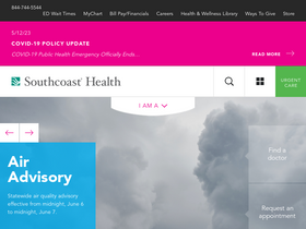 'southcoast.org' screenshot
