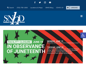 'southernnevadahealthdistrict.org' screenshot