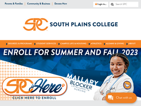'southplainscollege.edu' screenshot