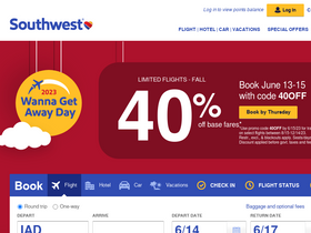 'southwest.com' screenshot