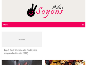 'soyons-ados.com' screenshot