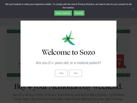 'sozolife.com' screenshot