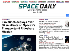 'spacedaily.com' screenshot