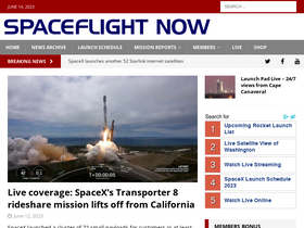 'spaceflightnow.com' screenshot