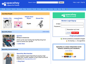 'spacehey.com' screenshot