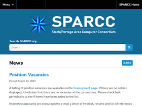 'sparcc.org' screenshot