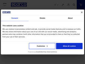 'sparco-official.com' screenshot