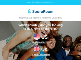 'spareroom.com' screenshot
