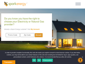 'sparkenergy.com' screenshot