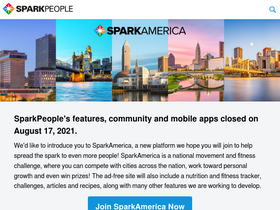 'sparkpeople.com' screenshot