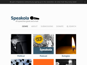 'speakola.com' screenshot