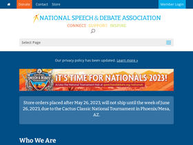 'speechanddebate.org' screenshot