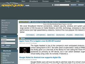 'speedguide.net' screenshot