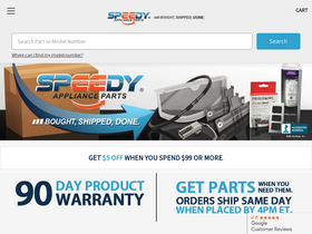 'speedyapplianceparts.com' screenshot