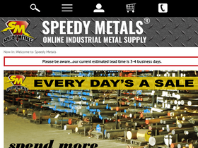 'speedymetals.com' screenshot