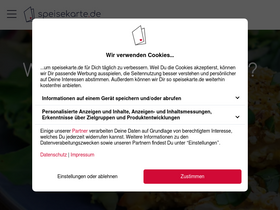 'speisekarte.de' screenshot