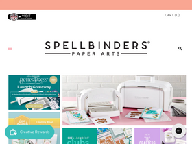 'spellbinderspaperarts.com' screenshot