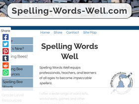 'spelling-words-well.com' screenshot